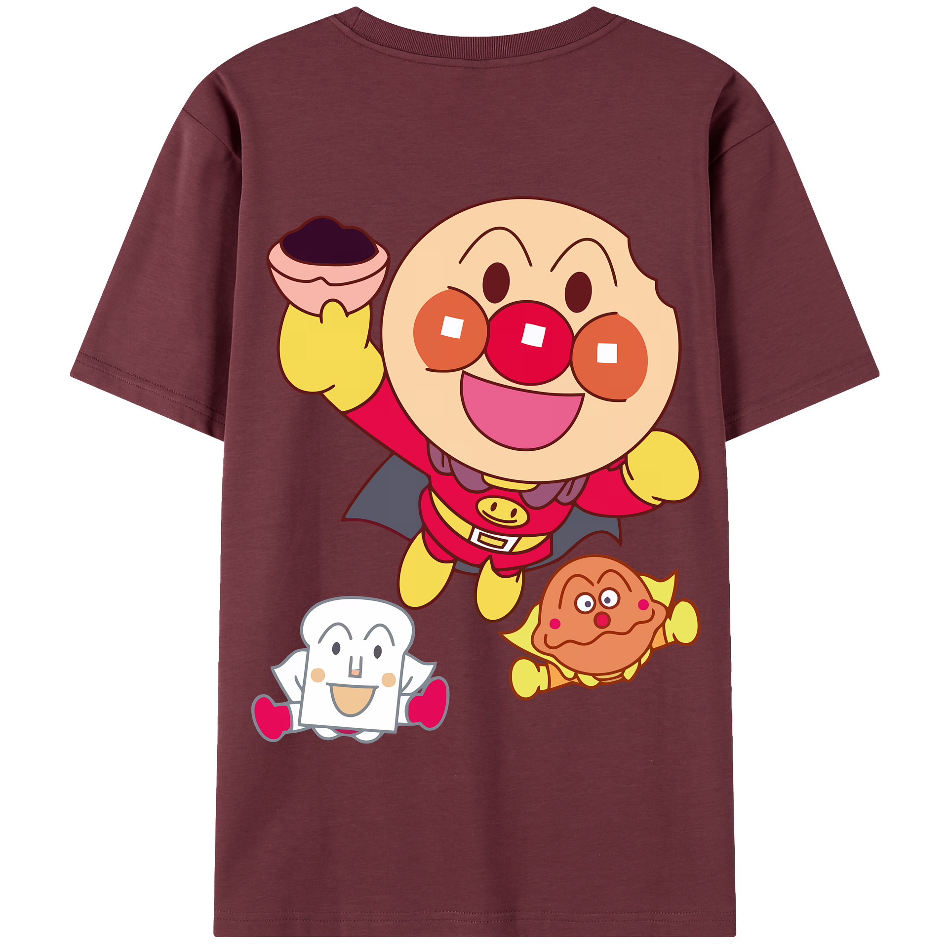 （画像用） アンパンマン Anpanman 綿100％半袖Tシャツ（背面プリント）